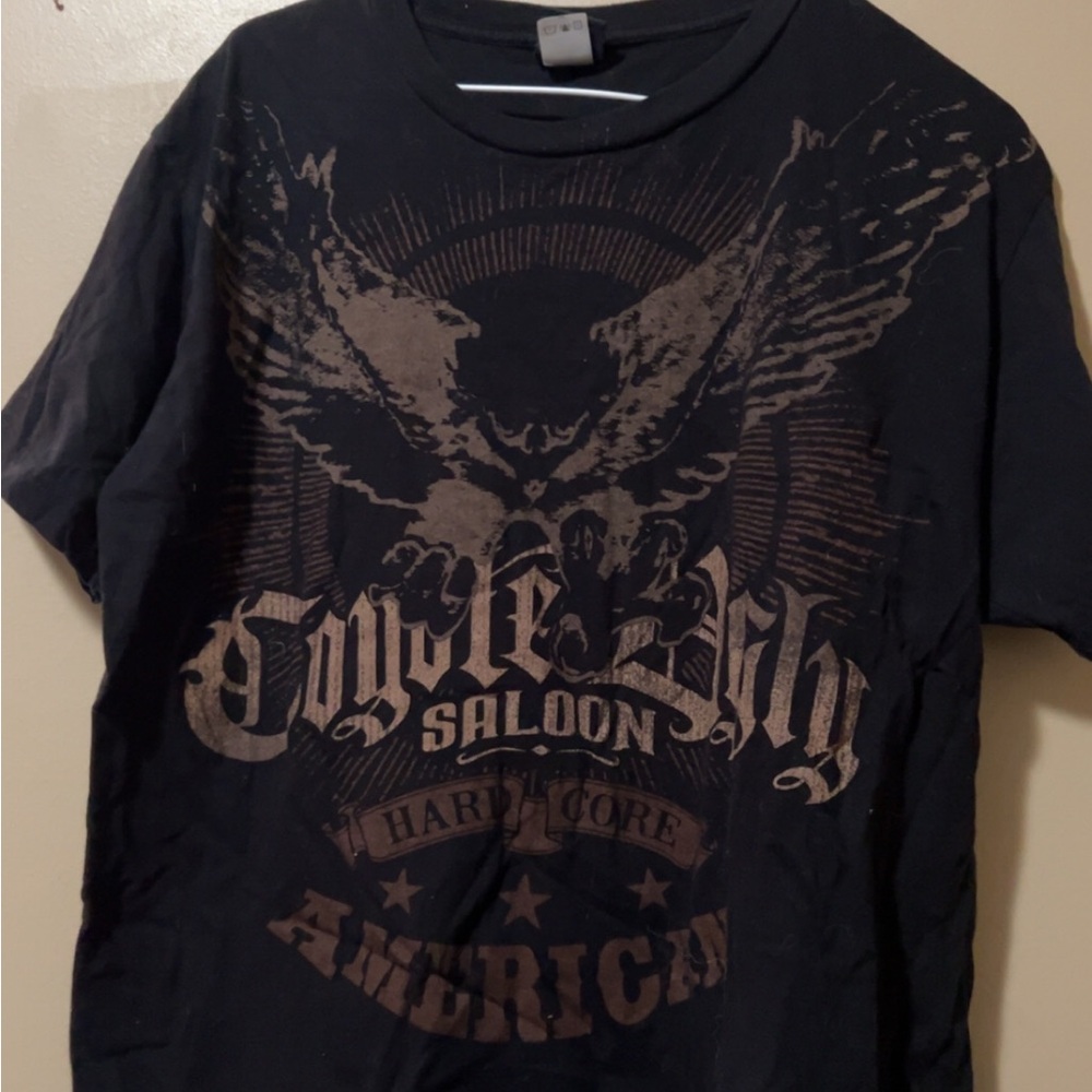 Black Graphic T-Shirt with Unique Logo
